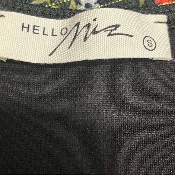 Hello Miz Black 3/4 Sleeve Round Neck Front Pleat Maternity Dress Size Small - Picture 6 of 7